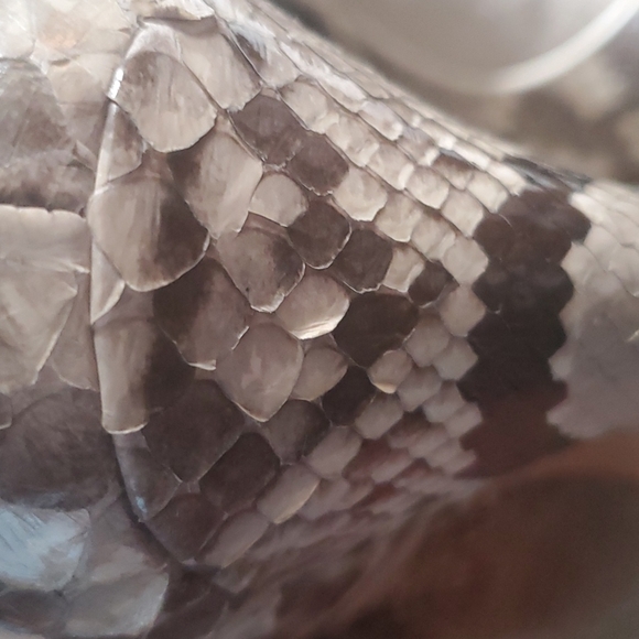 Genuine Snakeskin and Linen Te Casan heels - Picture 12 of 17